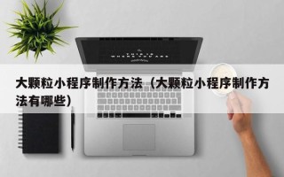 永新大颗粒小程序制作方法（大颗粒小程序制作方法有哪些）